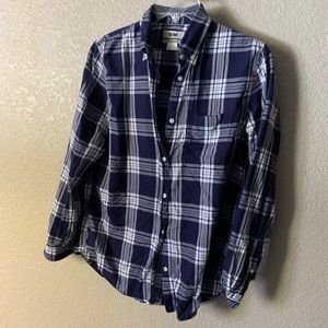 Acne brand cotton plaid button down women’s